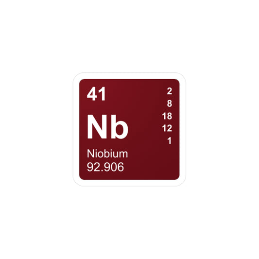 Vinyl Decals - (041) Niobium Nb