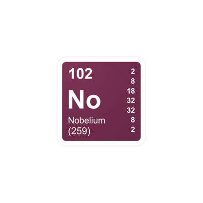 Vinyl Decals - (102) Nobelium No