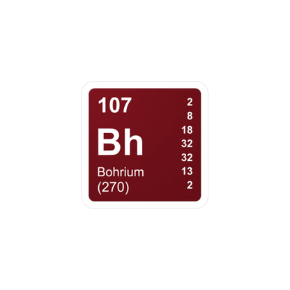 Vinyl Decals - (107) Bohrium Bh