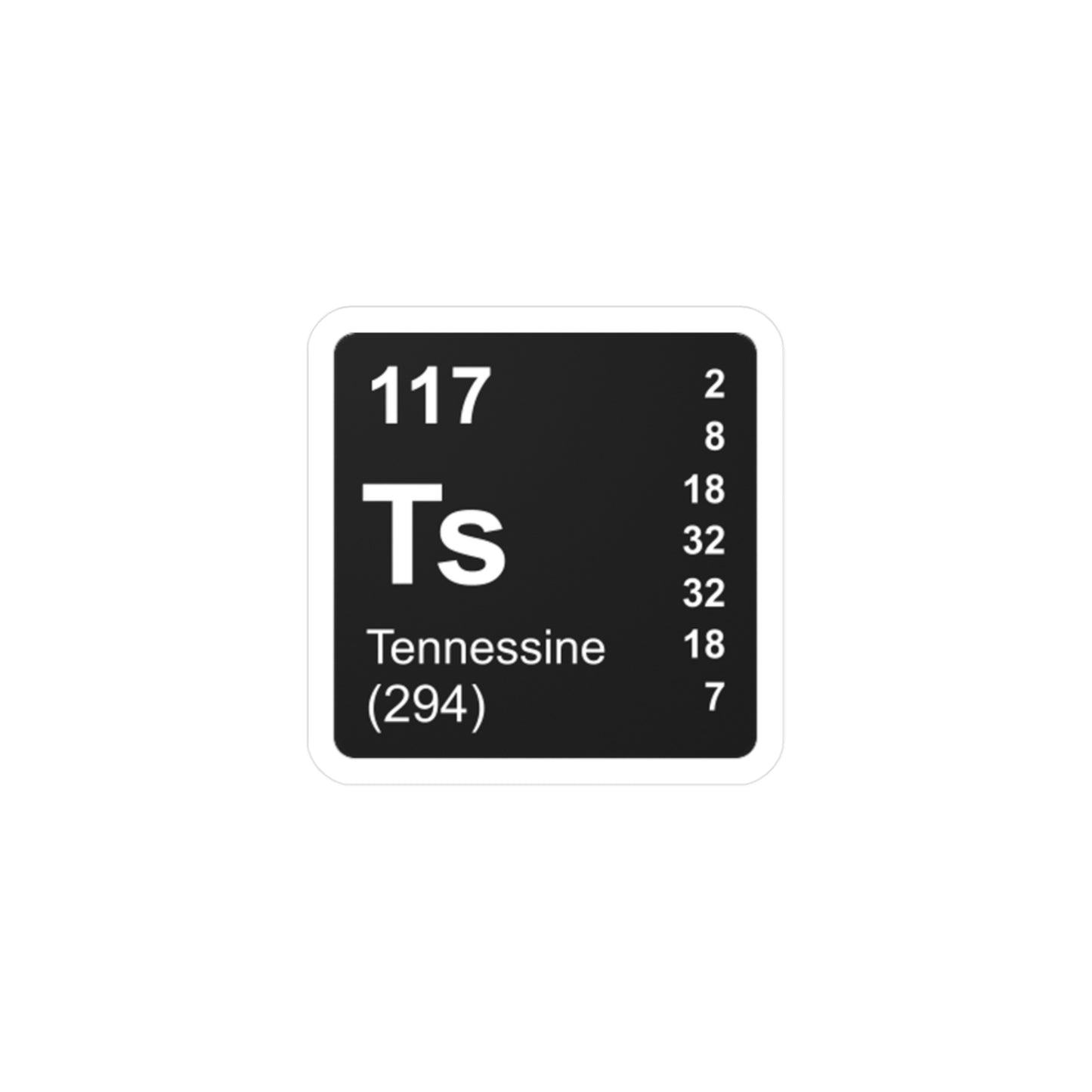 Vinyl Decals - (117) Tennessine Ts