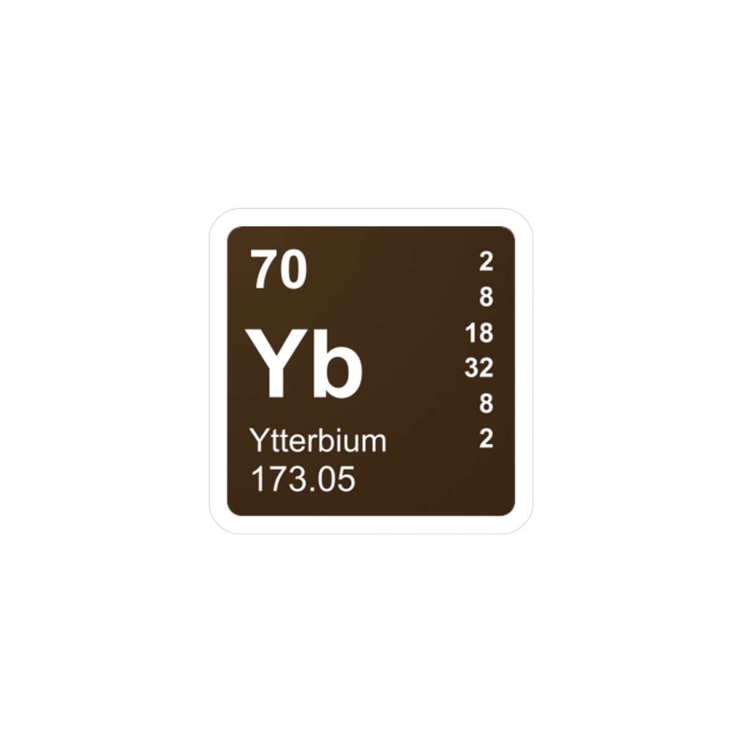 Vinyl Decals - (070) Ytterbium Yb