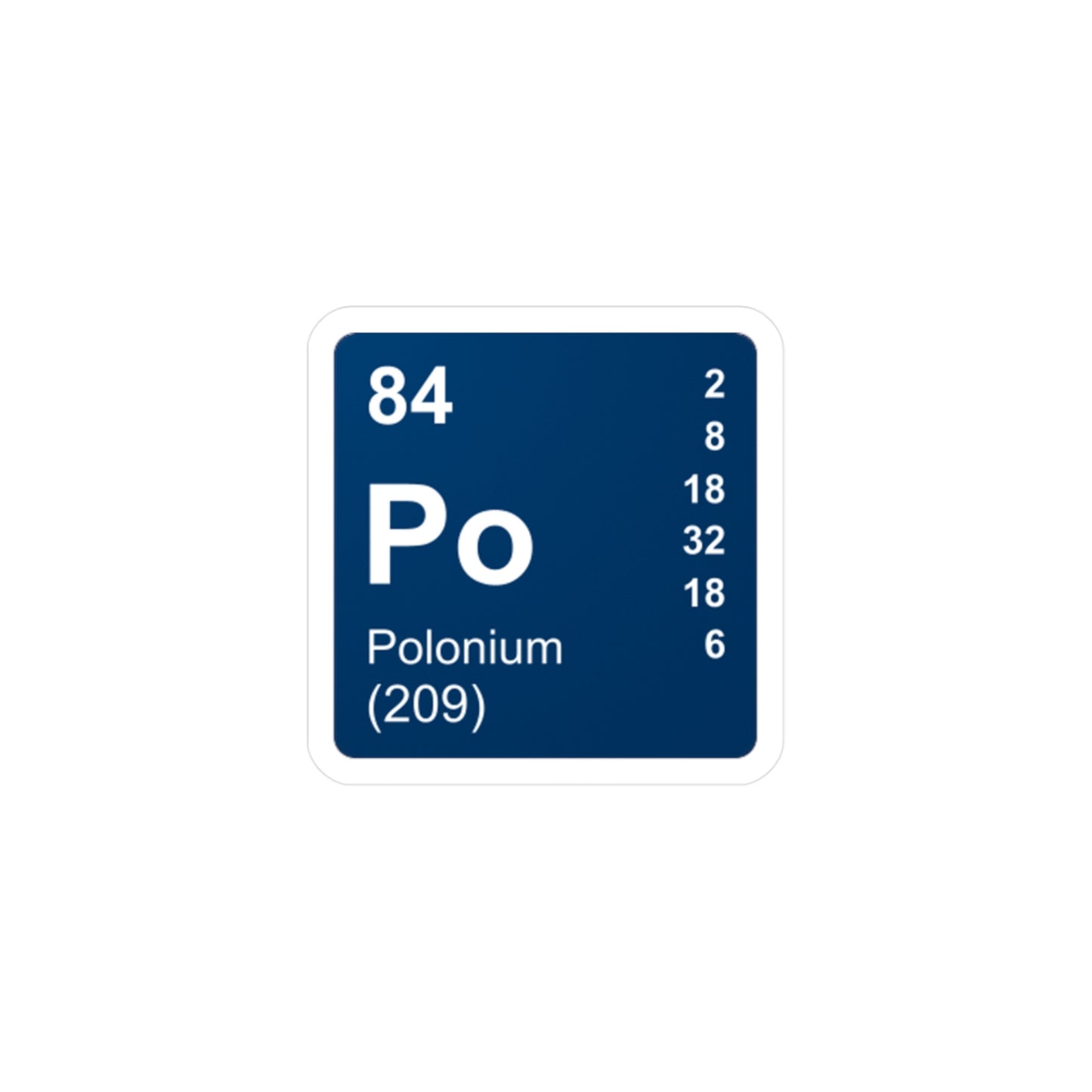 Vinyl Decals - (084) Polonium Po