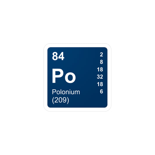 Vinyl Decals - (084) Polonium Po