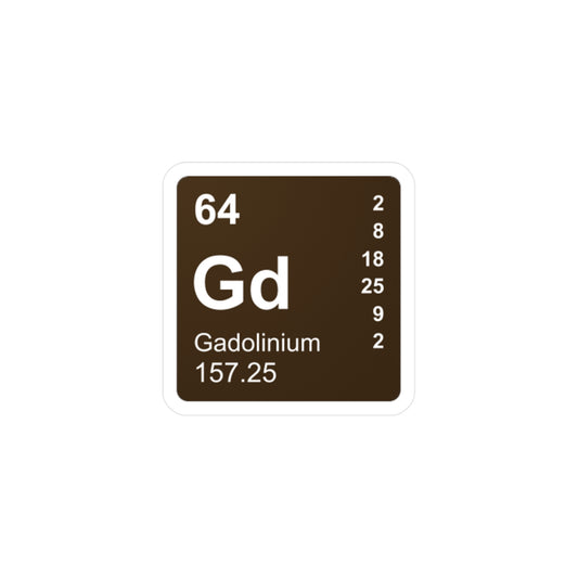 Vinyl Decals - (064) Gadolinium Gd