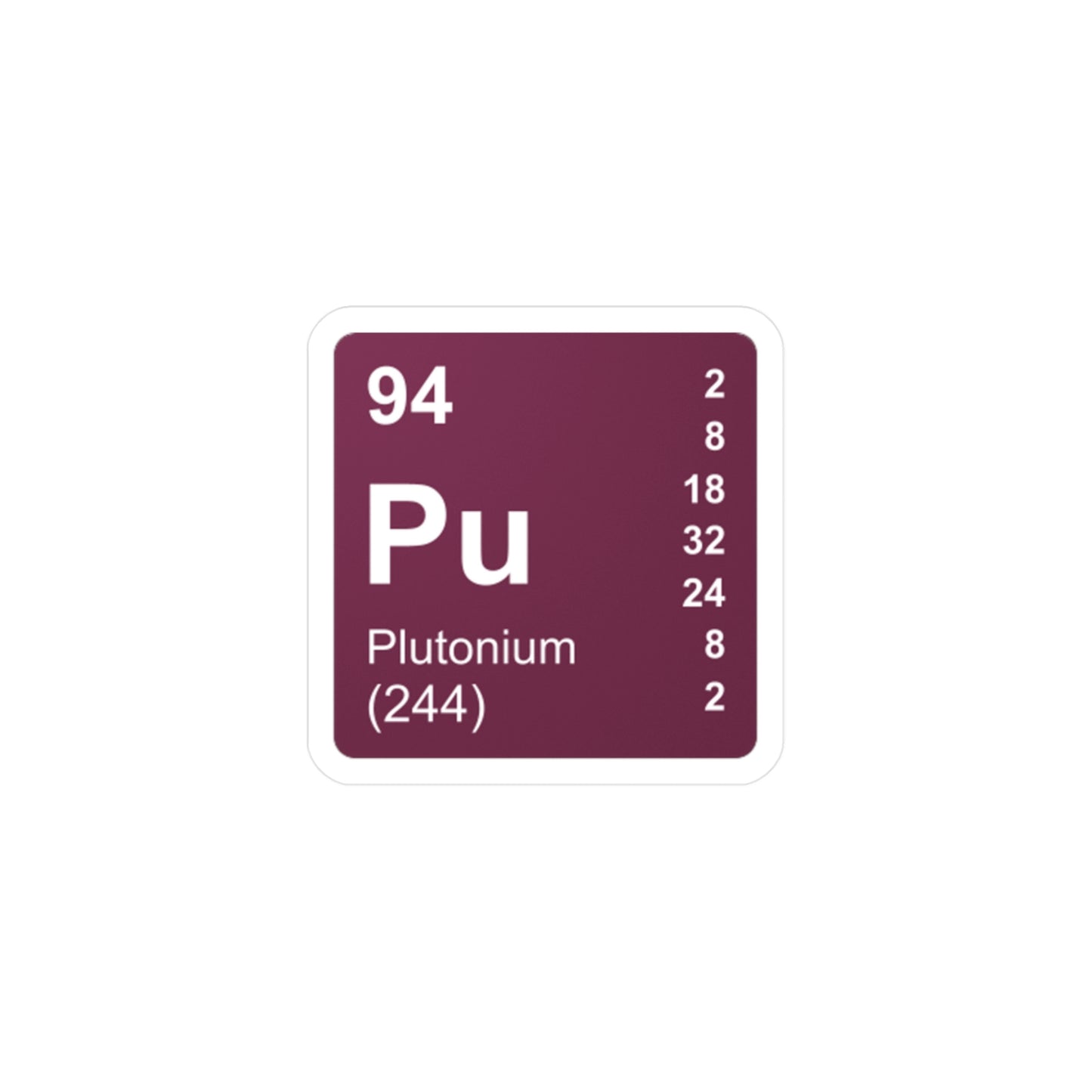 Vinyl Decals - (094) Plutonium Pu