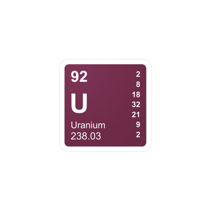 Vinyl Decals - (092) Uranium U