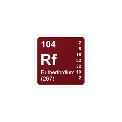 Vinyl Decals - (104) Rutherfordium Rf