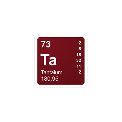 Vinyl Decals - (073) Tantalum Ta