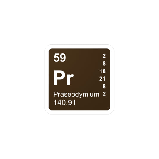 Vinyl Decals - (059) Praseodymium Pr