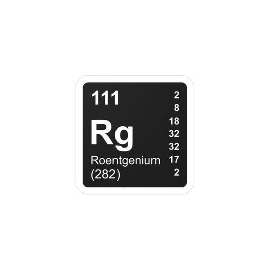 Vinyl Decals - (111) Roentgenium Rg