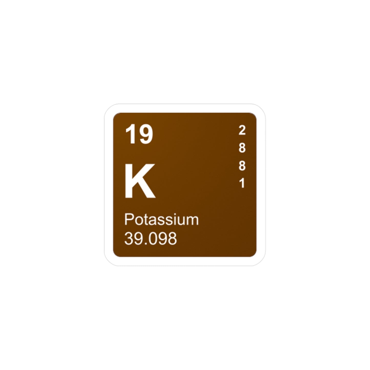 Vinyl Decals - (019) Potassium K