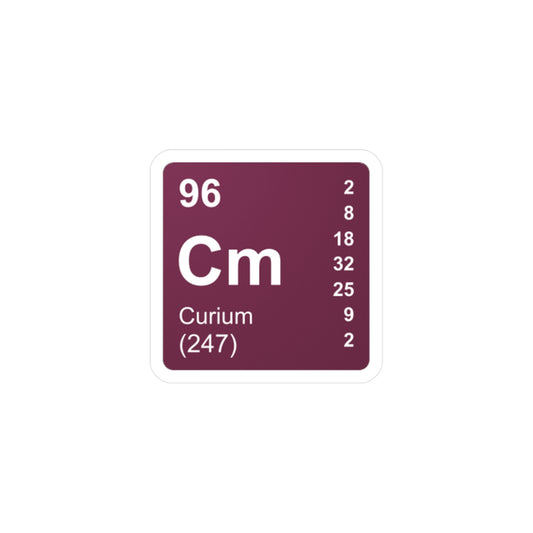 Vinyl Decals - (096) Americium Curium Cm