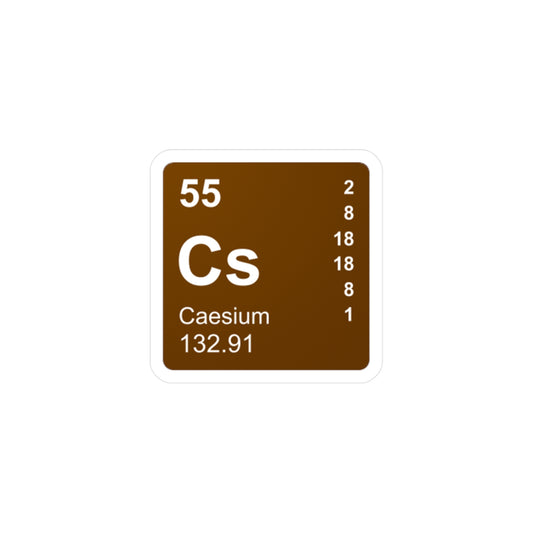 Vinyl Decals - (055) Caesium Cs