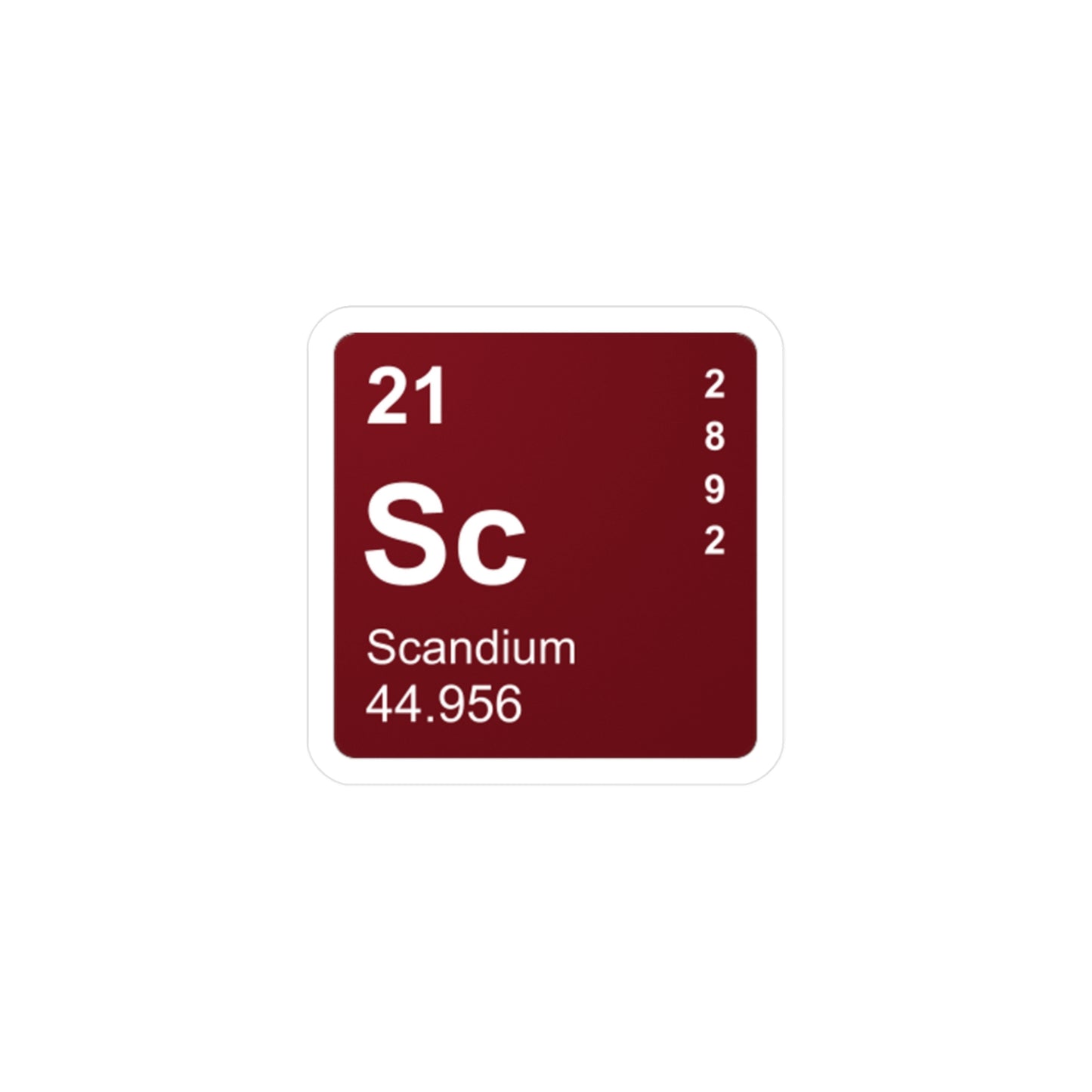 Vinyl Decals - (021) Scandium Sc