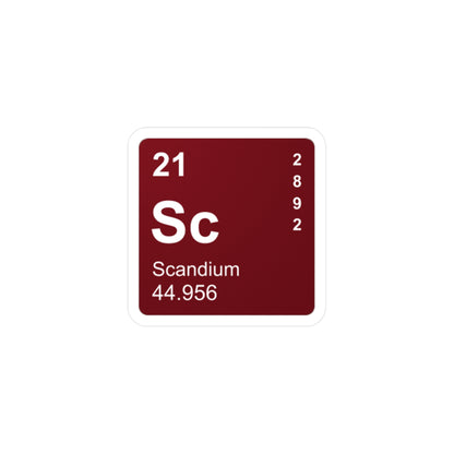 Vinyl Decals - (021) Scandium Sc