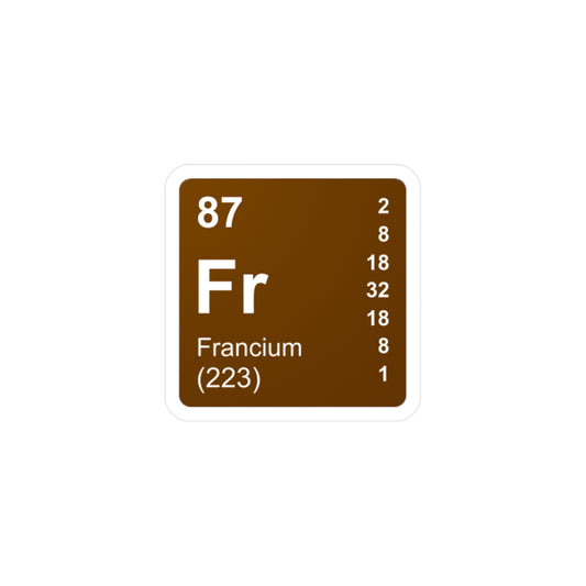 Vinyl Decals - (087) Francium Fr