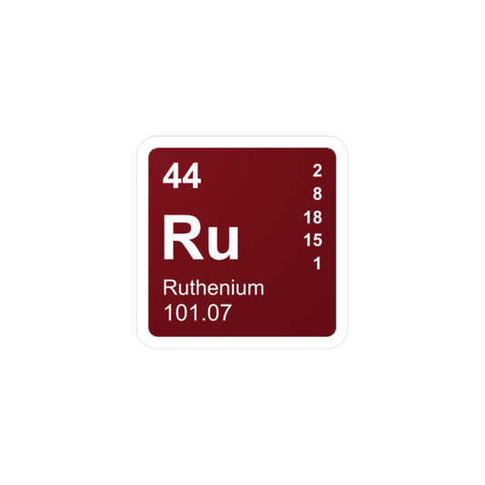 Vinyl Decals - (044) Ruthenium Ru